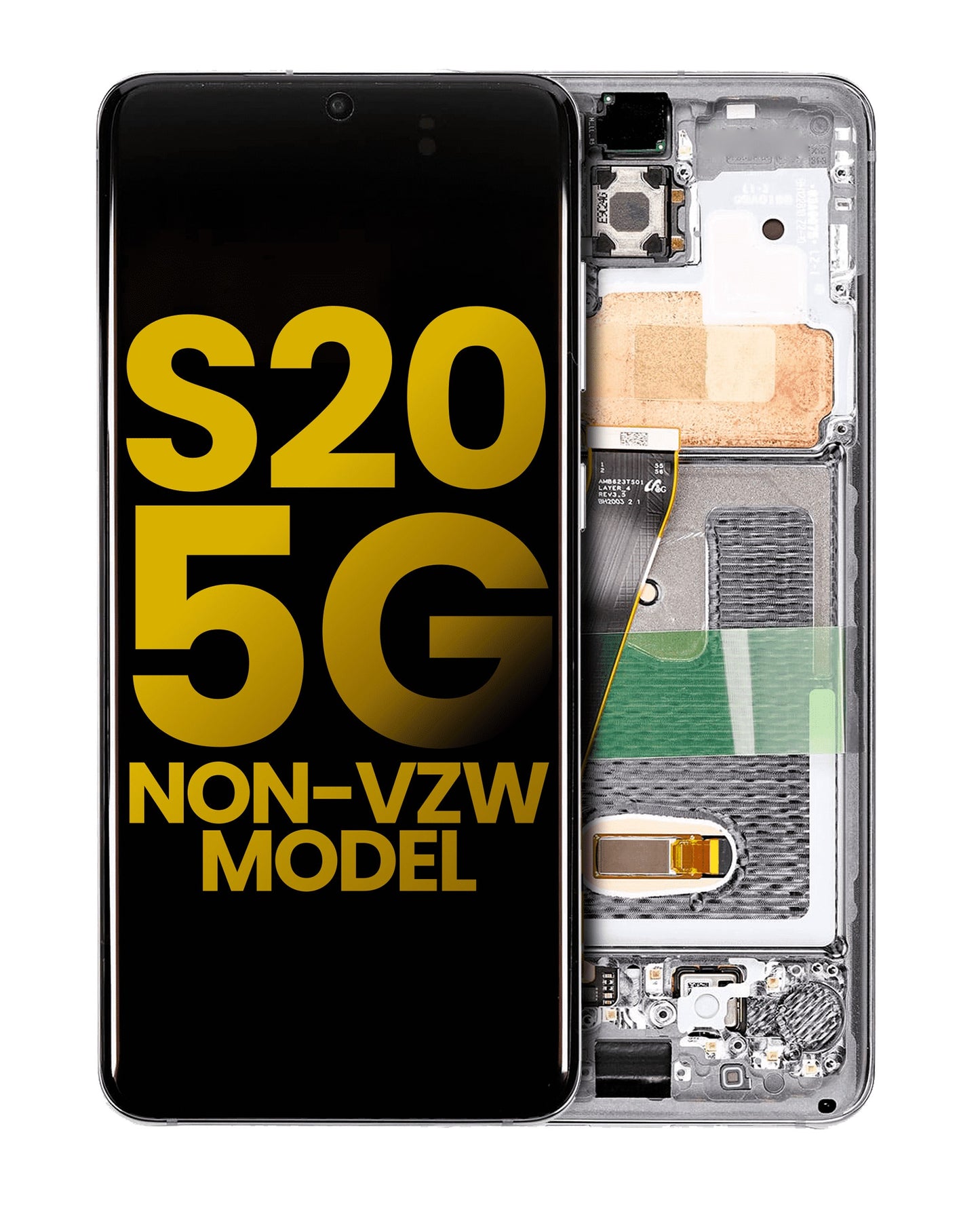 Standard Screen with Frame for Galaxy S20 5G (Cosmic Gray) (R)