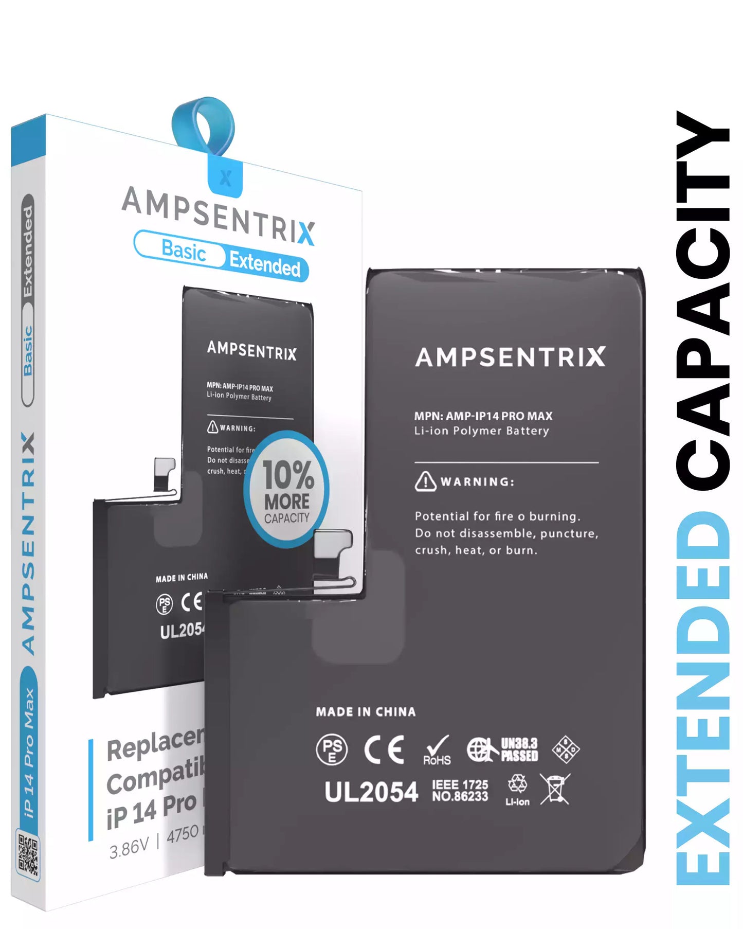 Economy Battery for iPhone 14 Pro Max (AmpSentrix Basic Extended)