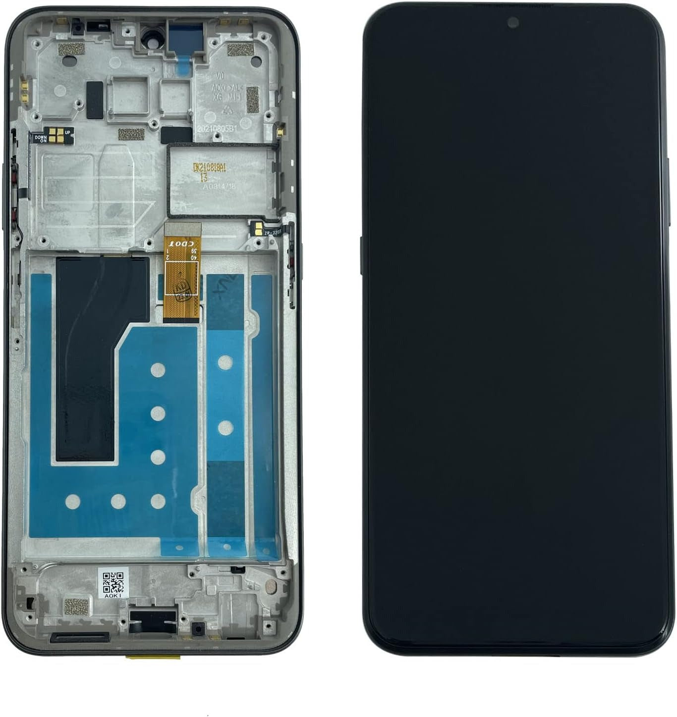 Premium Screen with Frame for Nokia G300 5G (N1374DL) (Refurbished) (Meteor Grey)