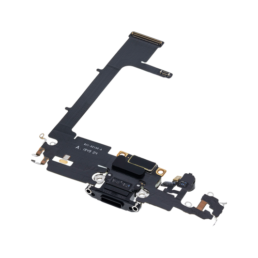 Charging Port Flex with Board for iPhone 11 Pro Space Gray angled front view