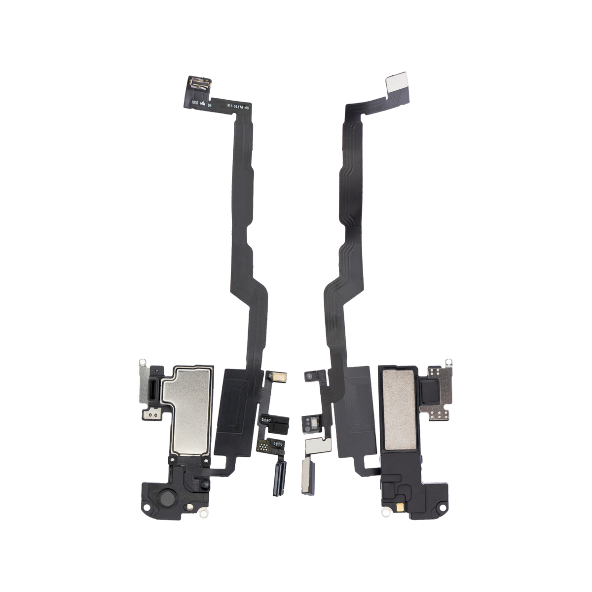 Ear Speaker with Proximity Sensor Flex for iPhone XS front and back view