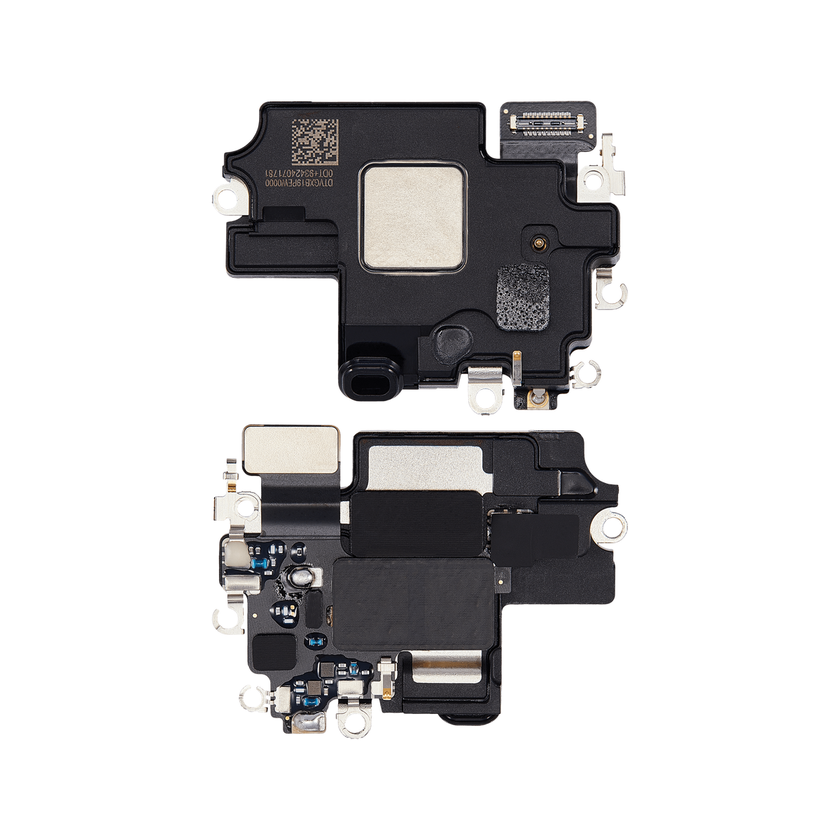 Ear Speaker with Wi-Fi Flex for iPhone 15 front and back view
