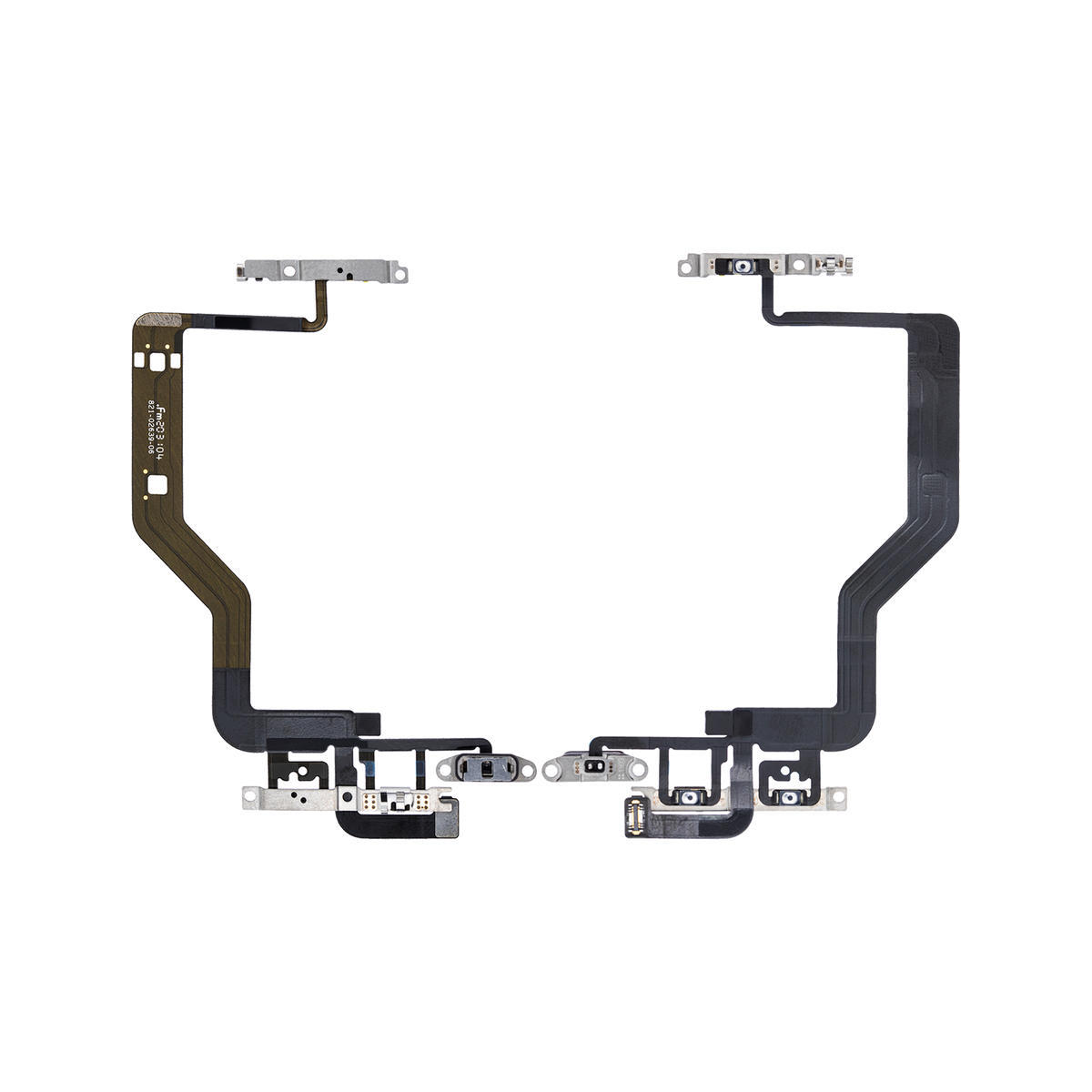 Power and Volume Button Flex for iPhone 12 / 12 Pro front and back view