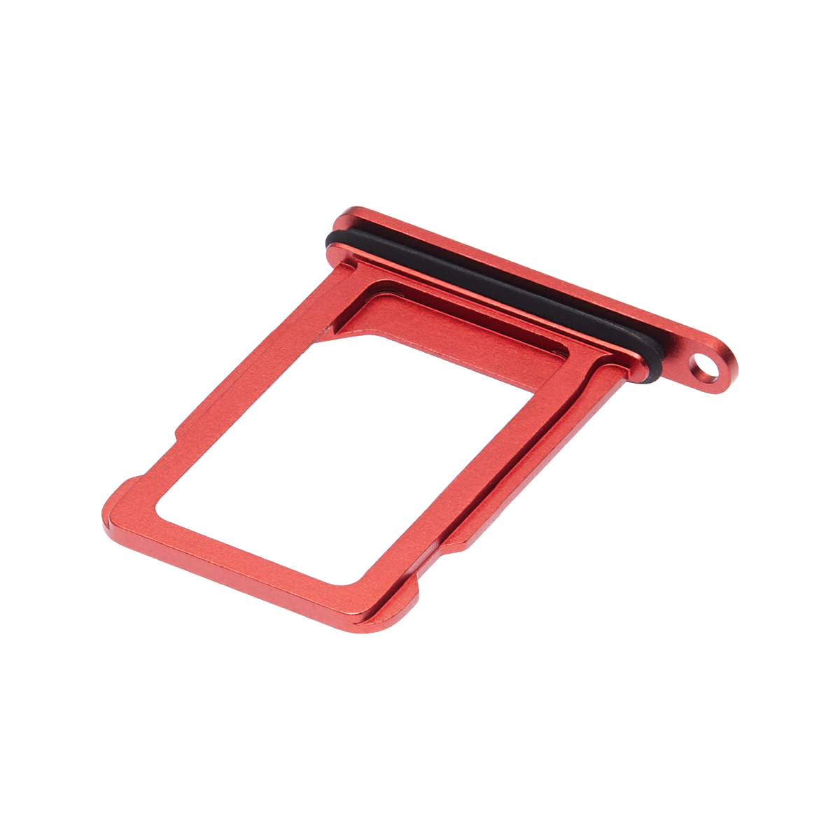 Single SIM Card Tray for iPhone 12 Mini / 13 Mini Red angled front view