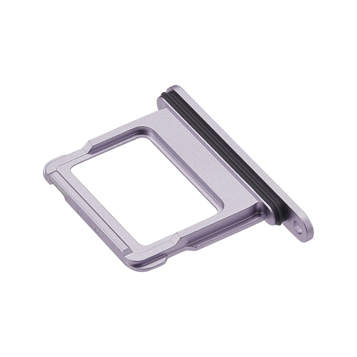 Single SIM Card Tray for iPhone 17 Lavender angled front view