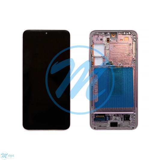 Screen Replacement for Samsung S23 5G (w/Frame)(OEM)(Lavender)