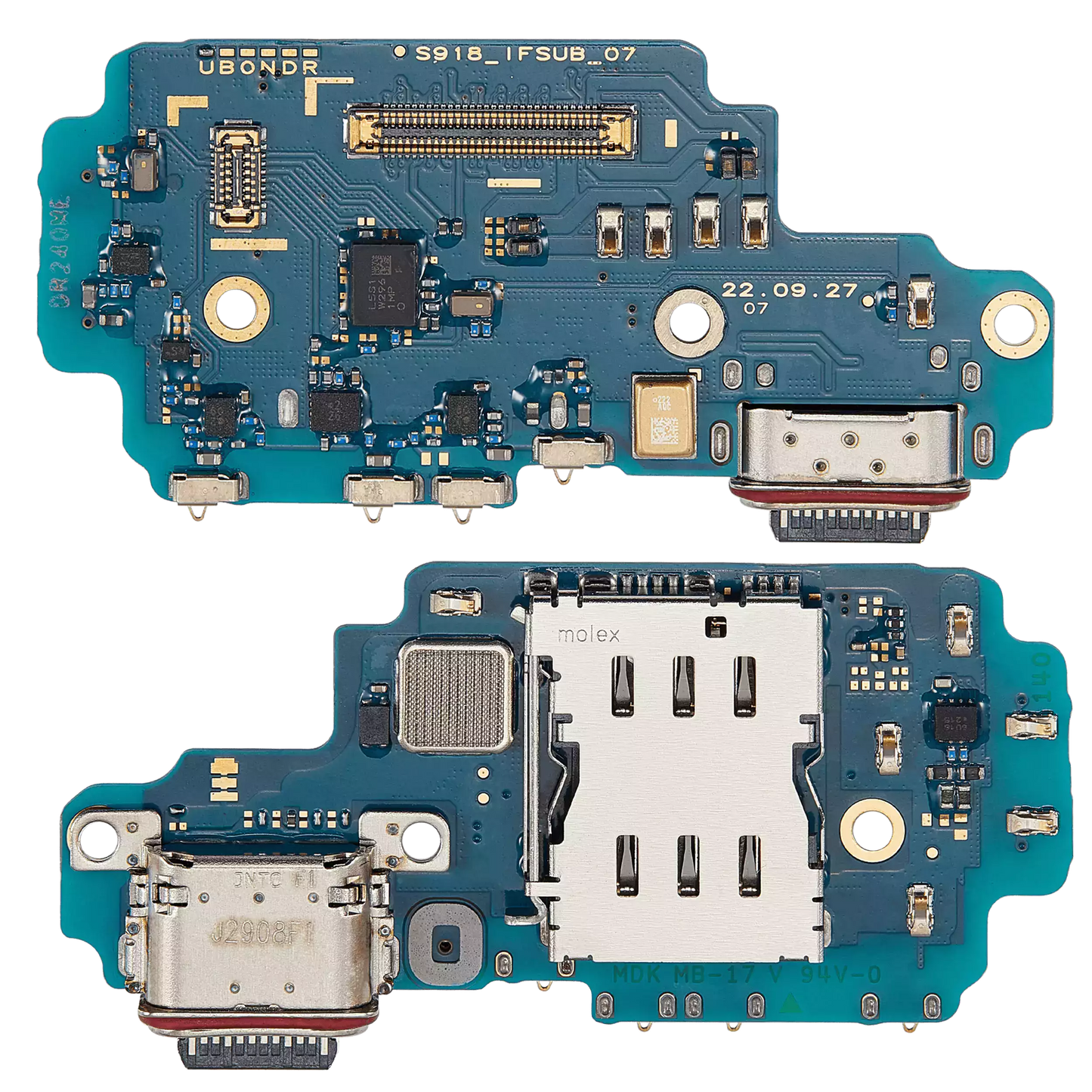 1761762024PremiumChargingPortBoardwithSimCardReaderforGalaxyS23Ultra5GS918UUS1