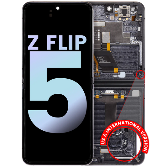 1787091572ReplacementInnerOLEDAssemblywithFrameCompatiblewithSamsungGalaxyZFlip55GFactorySpecificationGraphite9