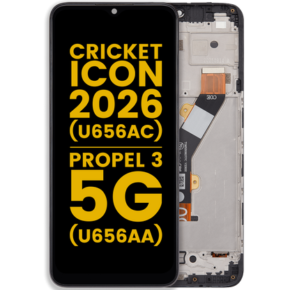 1787862000LCDAssemblyWithFrameForCricketlcon2026U656ACATTPropel35GU656AARefurbishedAllColors
