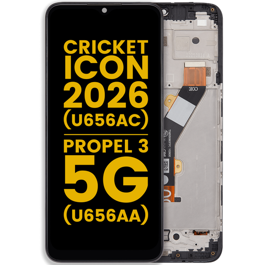 1787862000LCDAssemblyWithFrameForCricketlcon2026U656ACATTPropel35GU656AARefurbishedAllColors