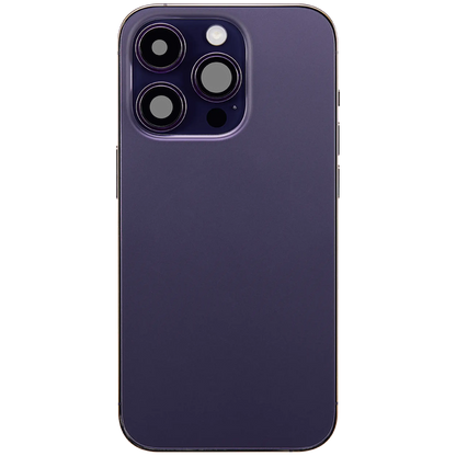 1791786314BackHousingWChargingPortFlexSmallPartsForiPhone14ProUSVersionUsedOEMPullGradeBDeepPurple4
