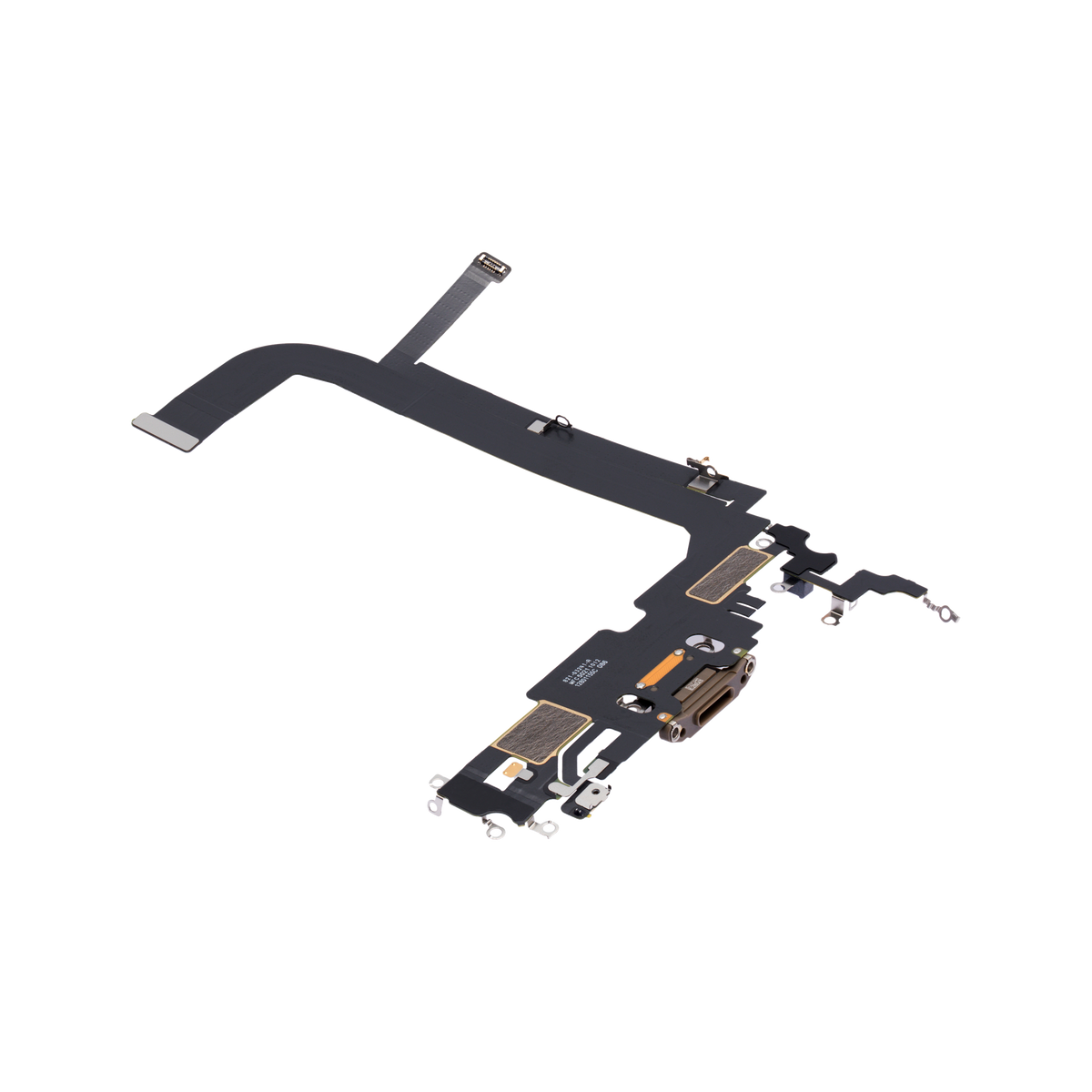 Charging Port Flex for iPhone 13 Pro Max Gold angled front view