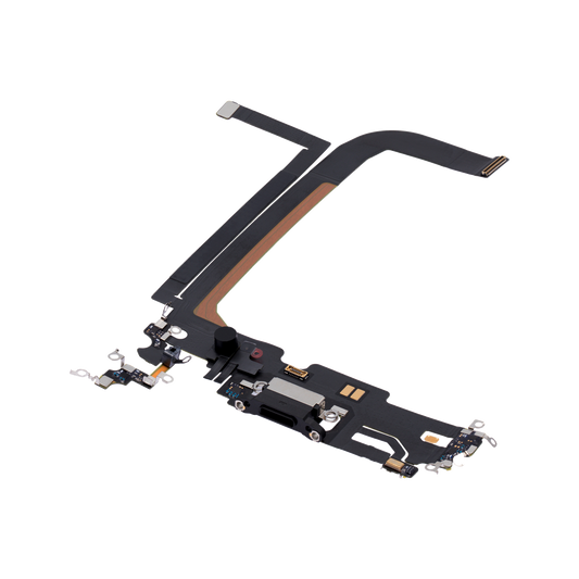 Charging Port Flex for iPhone 13 Pro Max Graphite angled front view