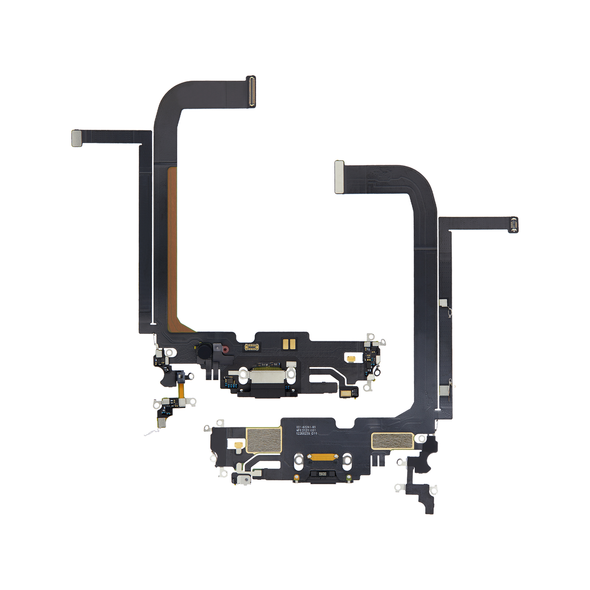 Charging Port Flex for iPhone 13 Pro Max Graphite front and back view