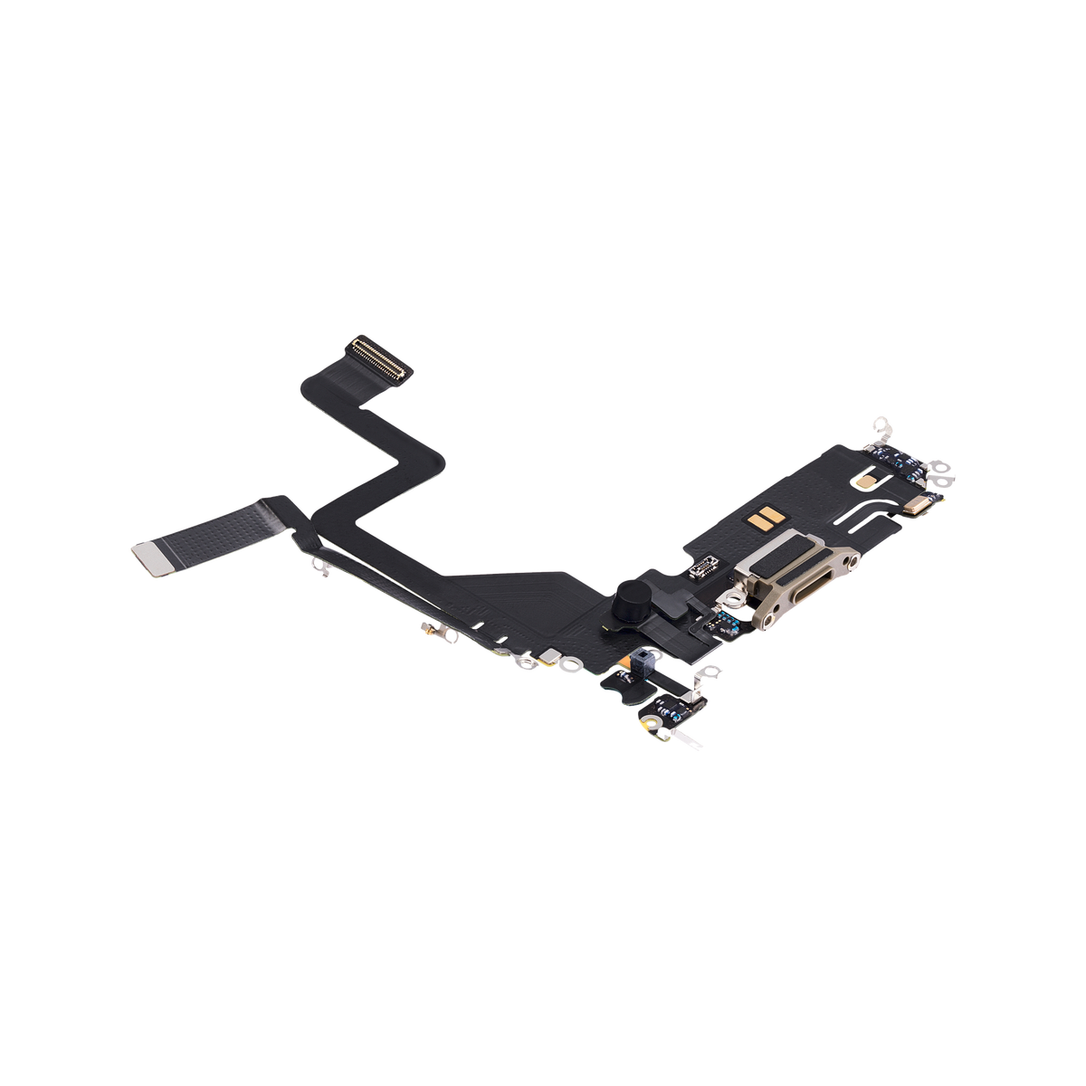 Charging Port Flex for iPhone 14 Pro Gold angled front view