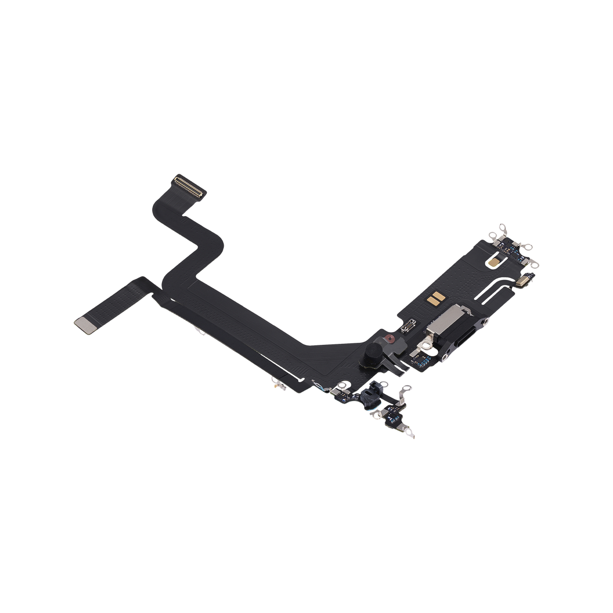 Charging Port Flex for iPhone 14 Pro Max Space Black angled front view