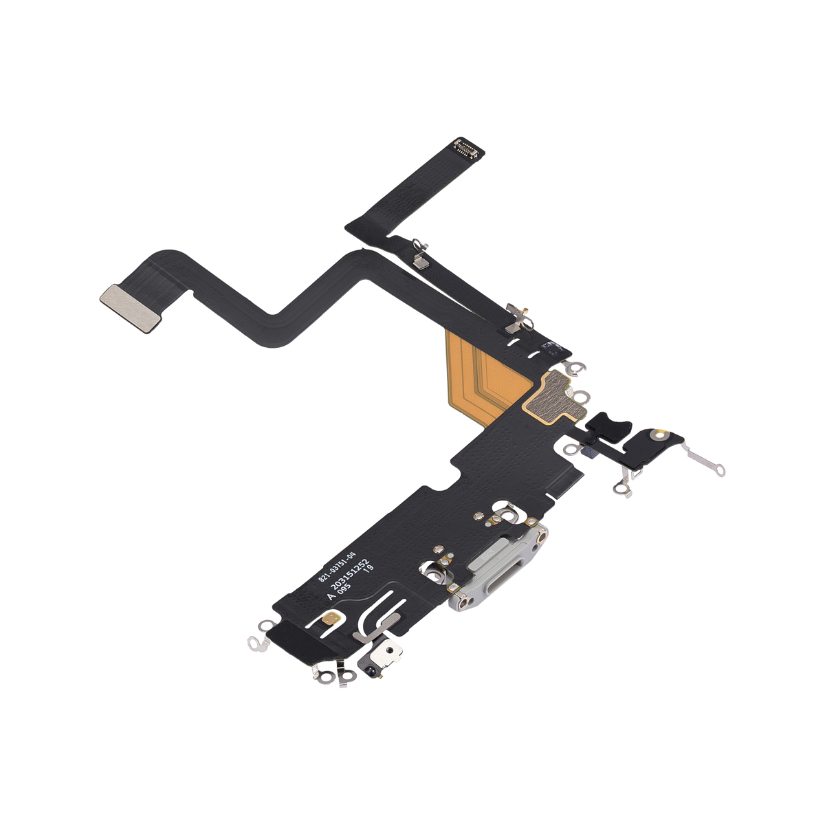 Charging Port Flex for iPhone 14 Pro Silver angled front view