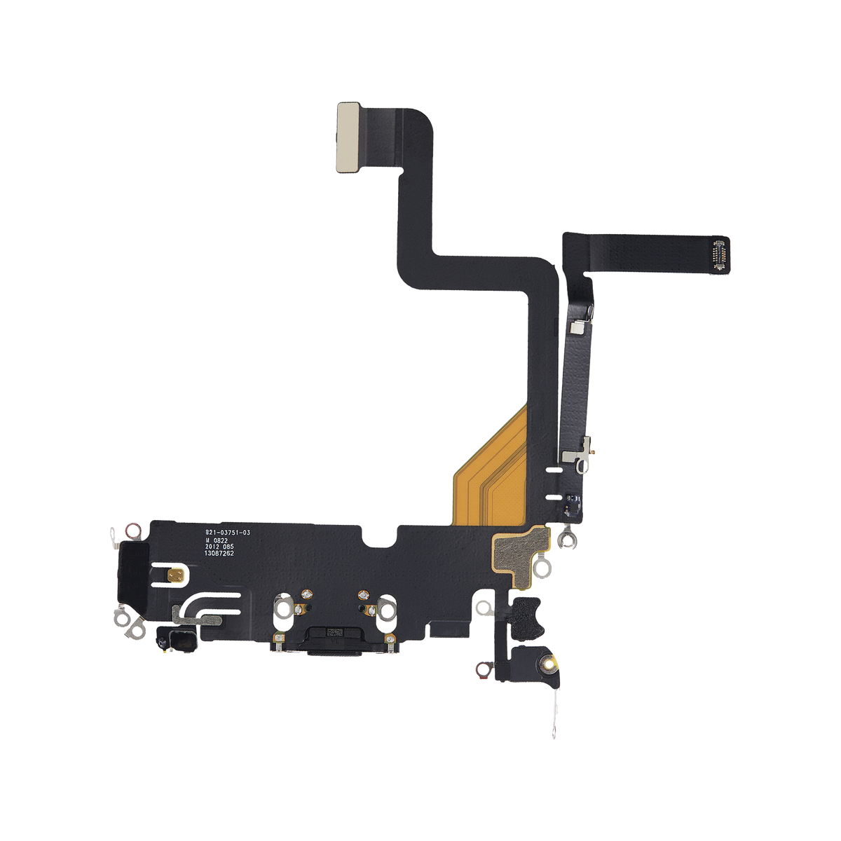 Charging Port Flex for iPhone 14 Pro Space Black angled back view