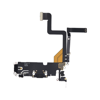 Charging Port Flex for iPhone 14 Pro Space Black angled back view