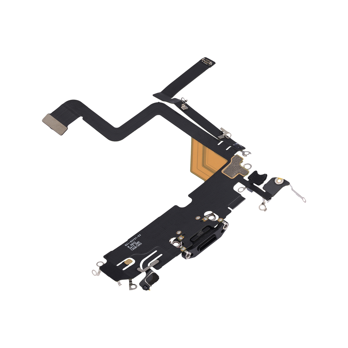 Charging Port Flex for iPhone 14 Pro Space Black angled front view