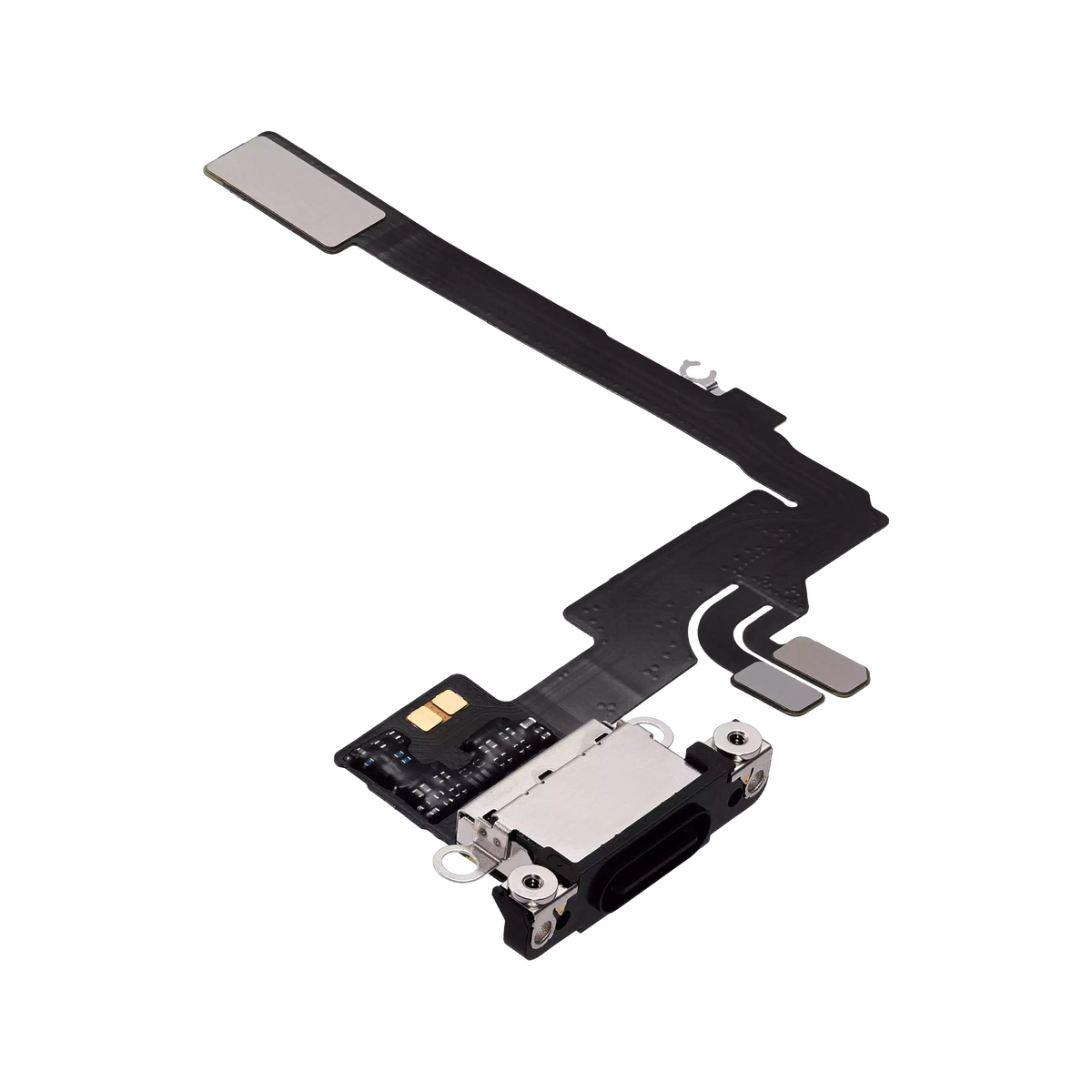 Charging Port Flex for iPhone 16 Pro Black Titanium angled front view
