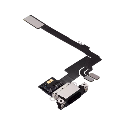 Charging Port Flex for iPhone 16 Pro Black Titanium angled front view