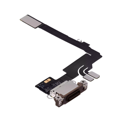 Charging Port Flex for iPhone 16 Pro Desert Titanium angled front view