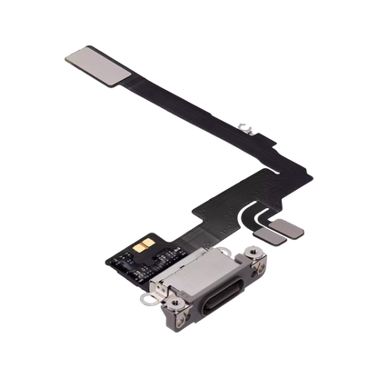 Charging Port Flex for iPhone 16 Pro Natural Titanium angled front view