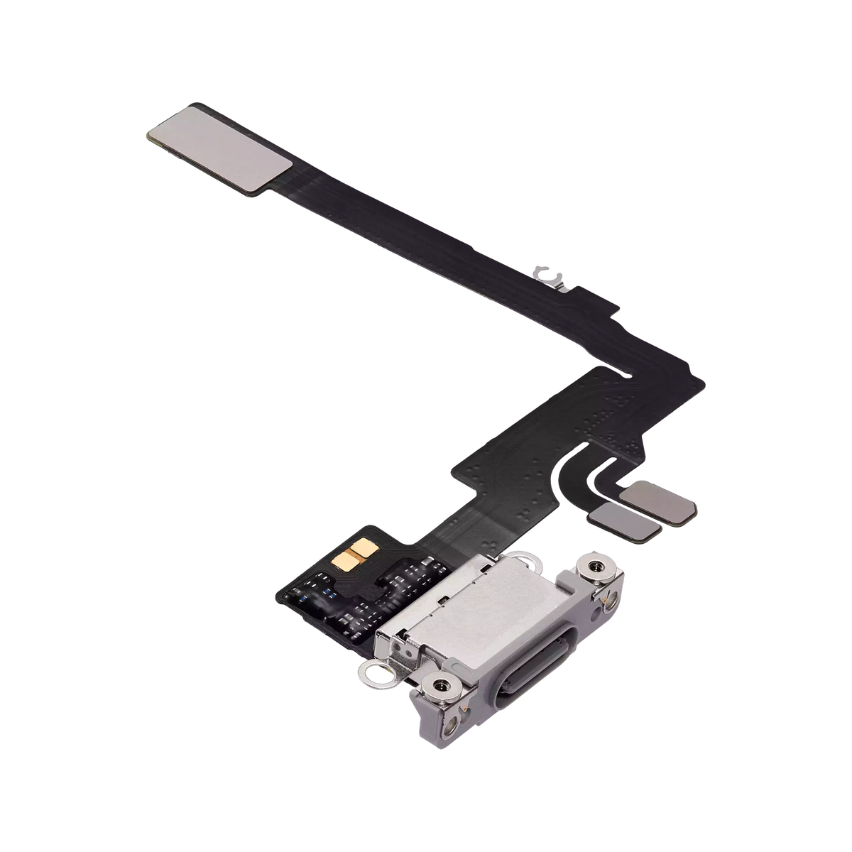 Charging Port Flex for iPhone 16 Pro White Titanium angled front view