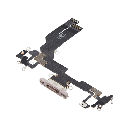 Charging Port Flex for iPhone 16e / 17e Soft Pink angled front view