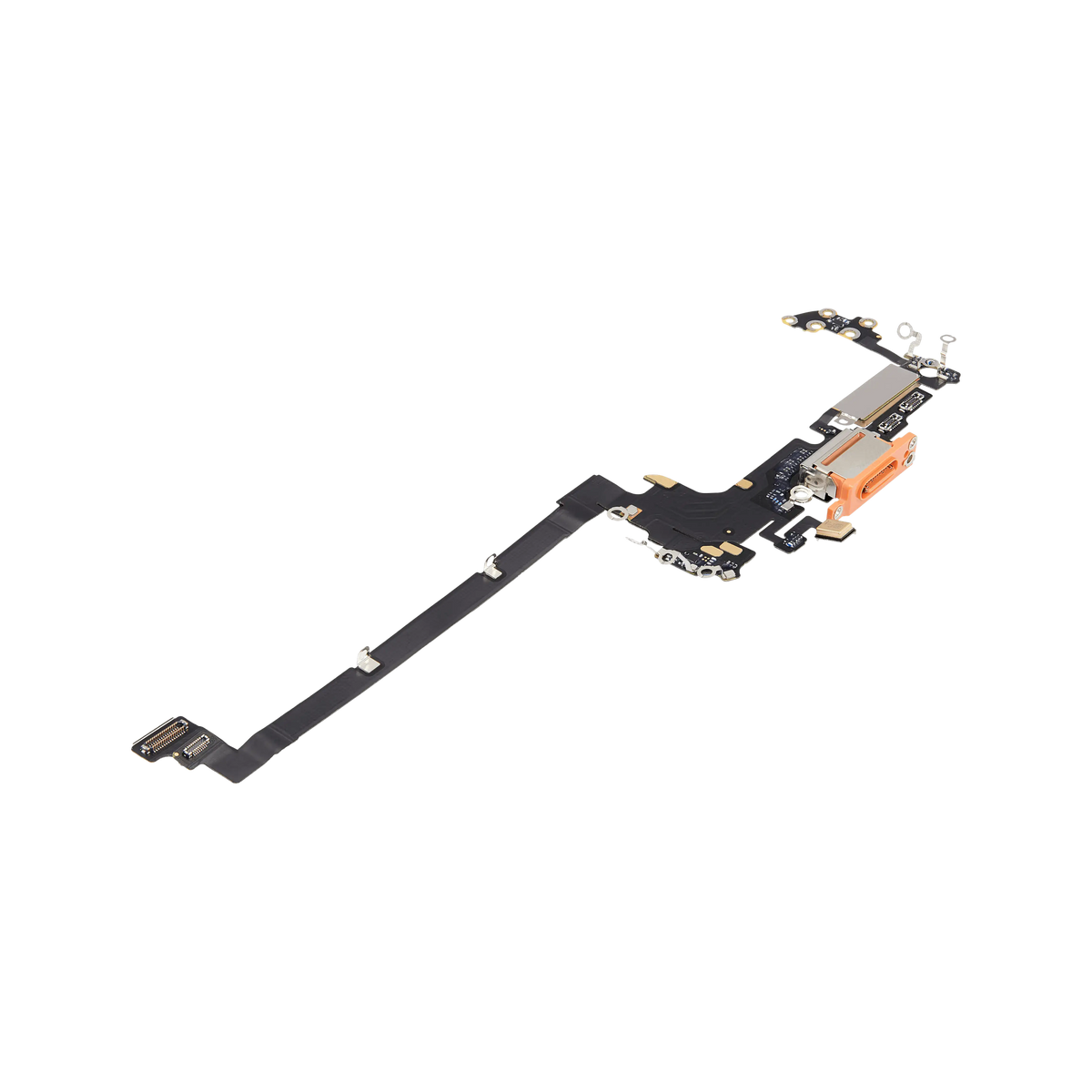 Charging Port Flex for iPhone 17 Pro Cosmic Orange US version angled front view
