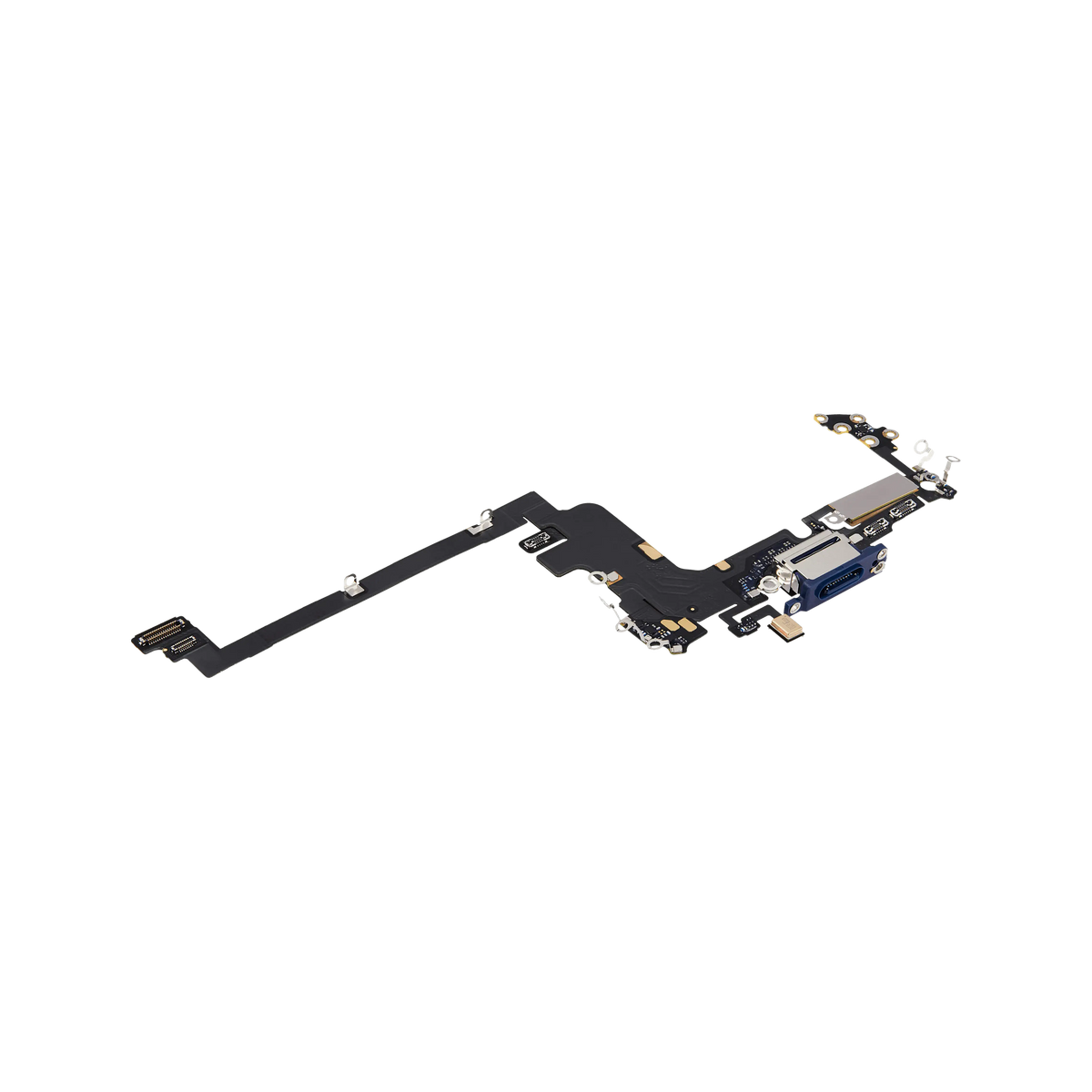 Charging Port Flex for iPhone 17 Pro Deep Blue International version angled front view