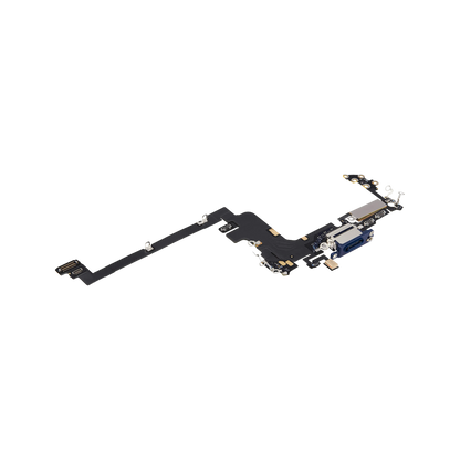 Charging Port Flex for iPhone 17 Pro Deep Blue International version angled front view