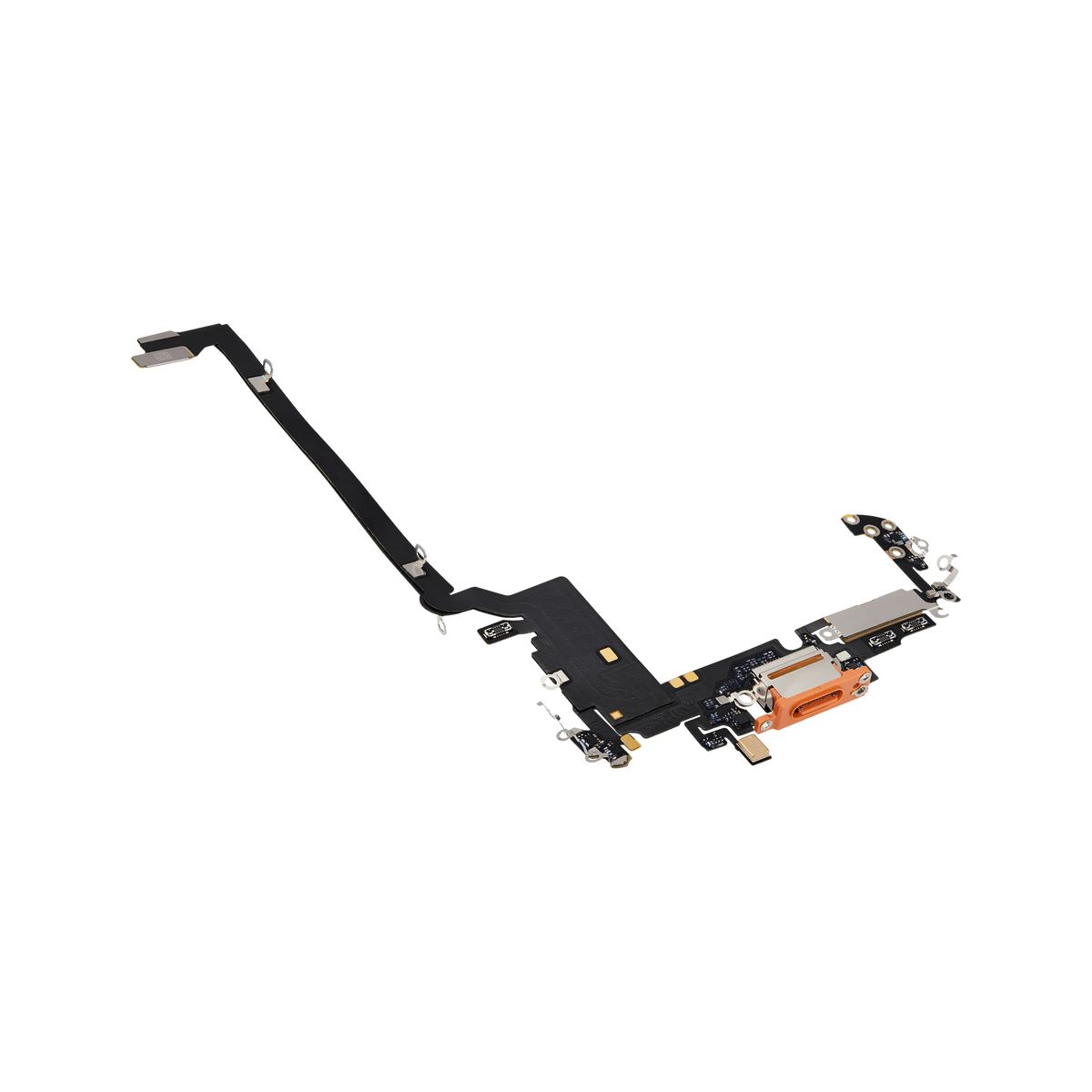 Charging Port Flex for iPhone 17 Pro Max Cosmic Orange International version angled front view
