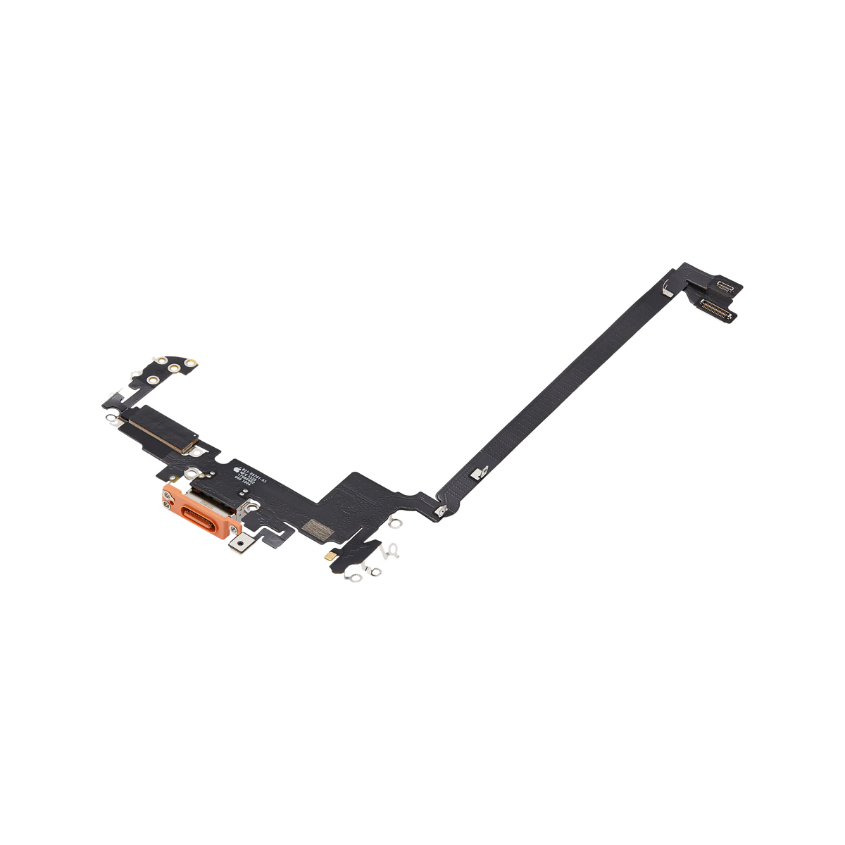 Charging Port Flex for iPhone 17 Pro Max Cosmic Orange US version angled front view