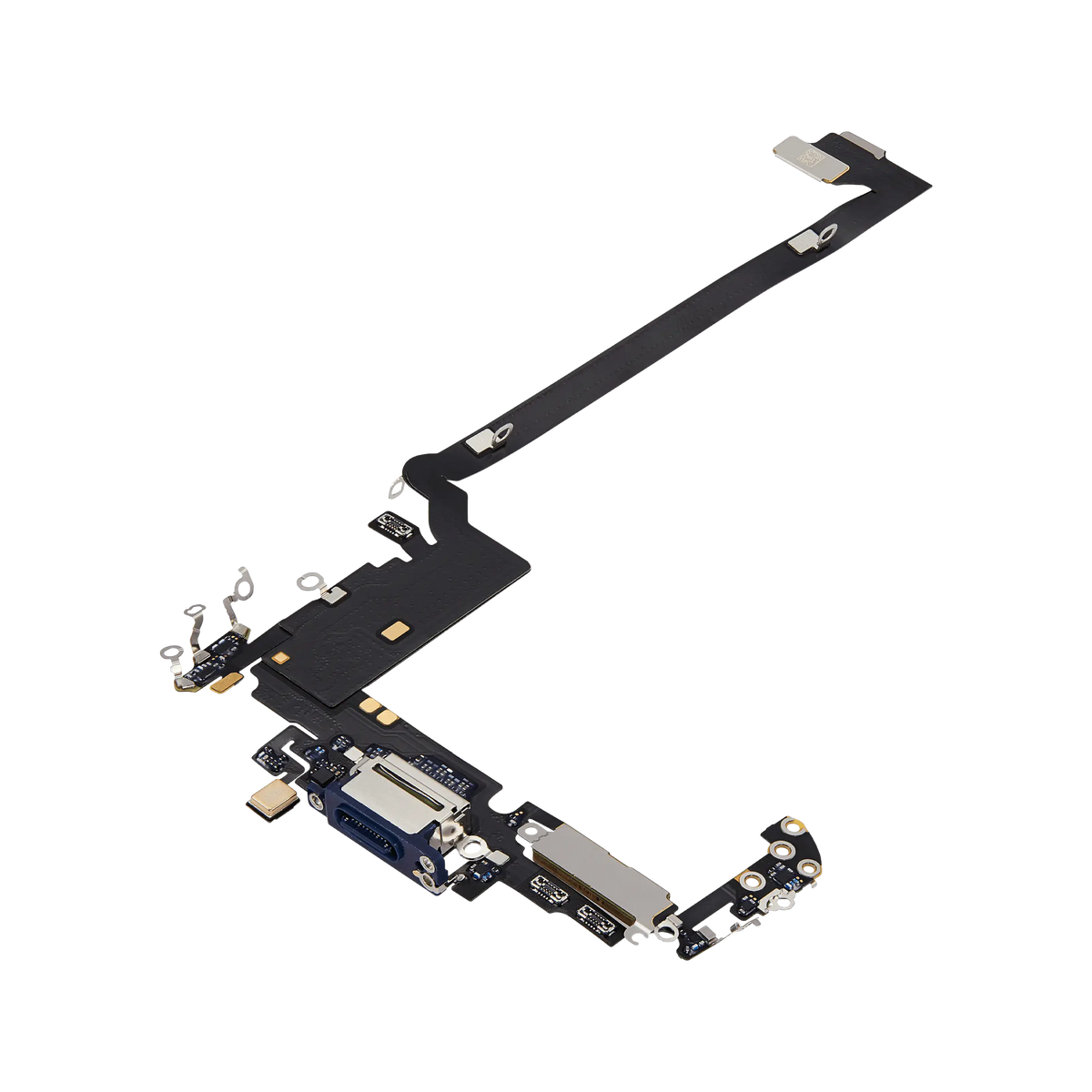 Charging Port Flex for iPhone 17 Pro Max Deep Blue International version angled front view
