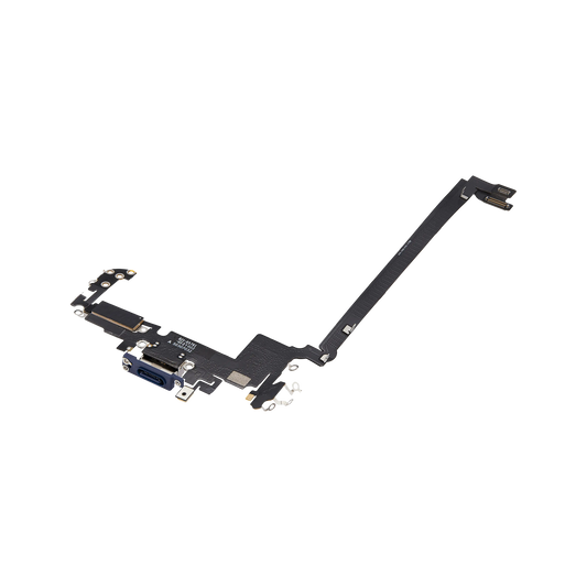 Charging Port Flex for iPhone 17 Pro Max Deep Blue US version angled back view