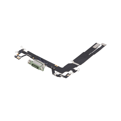 Charging Port Flex for iPhone 17 Sage angled front view