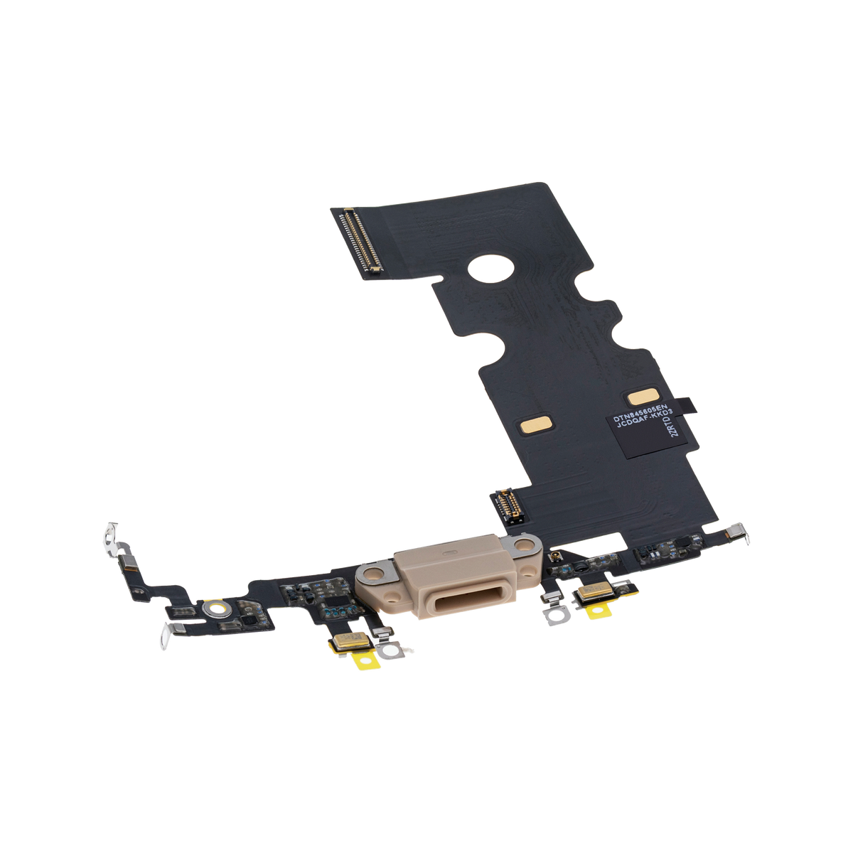 Charging Port Flex for iPhone 8 Gold angled front view