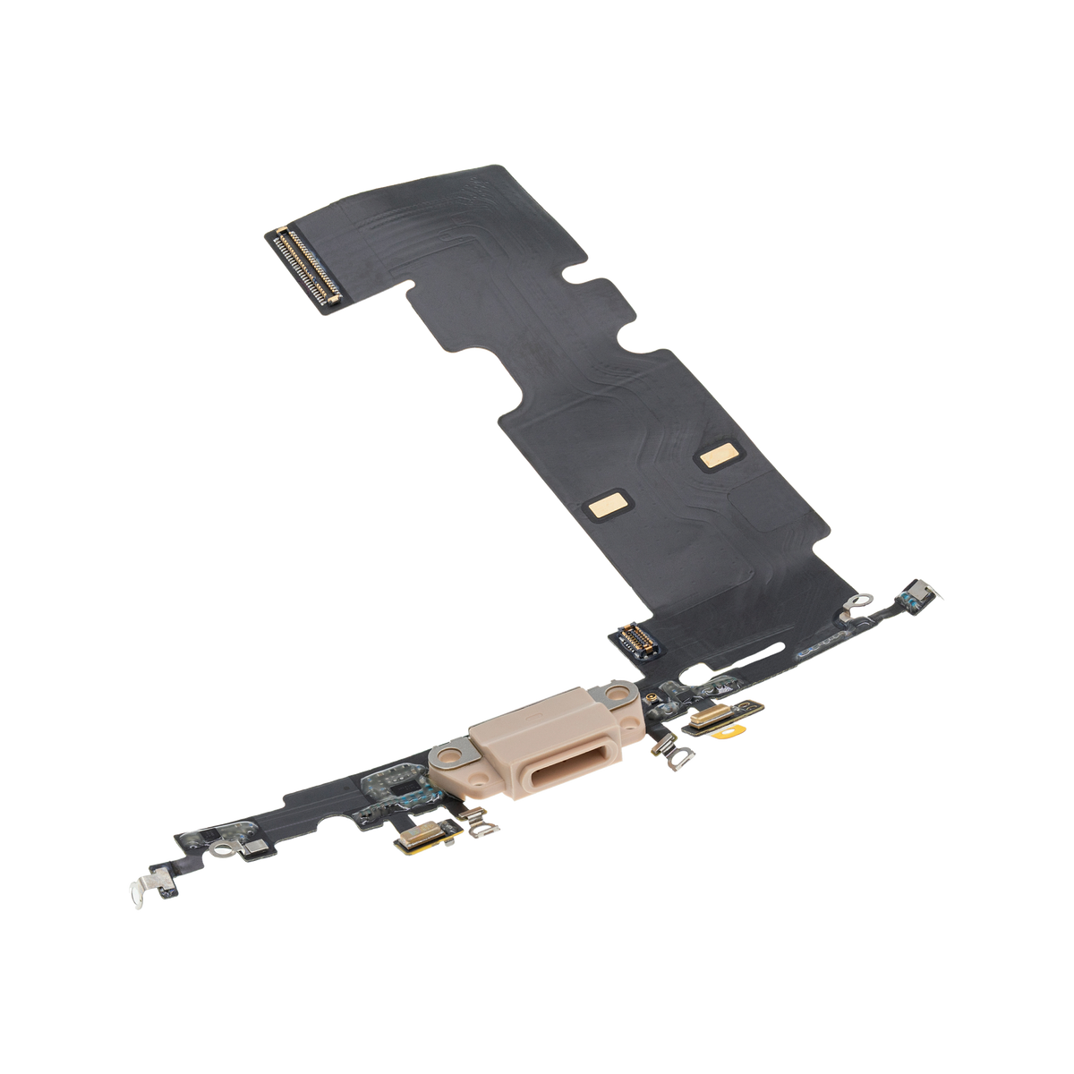 Charging Port Flex for iPhone 8 Plus Gold angled front view