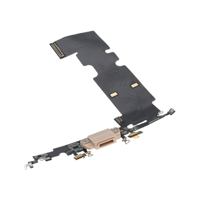 Charging Port Flex for iPhone 8 Plus Gold angled front view