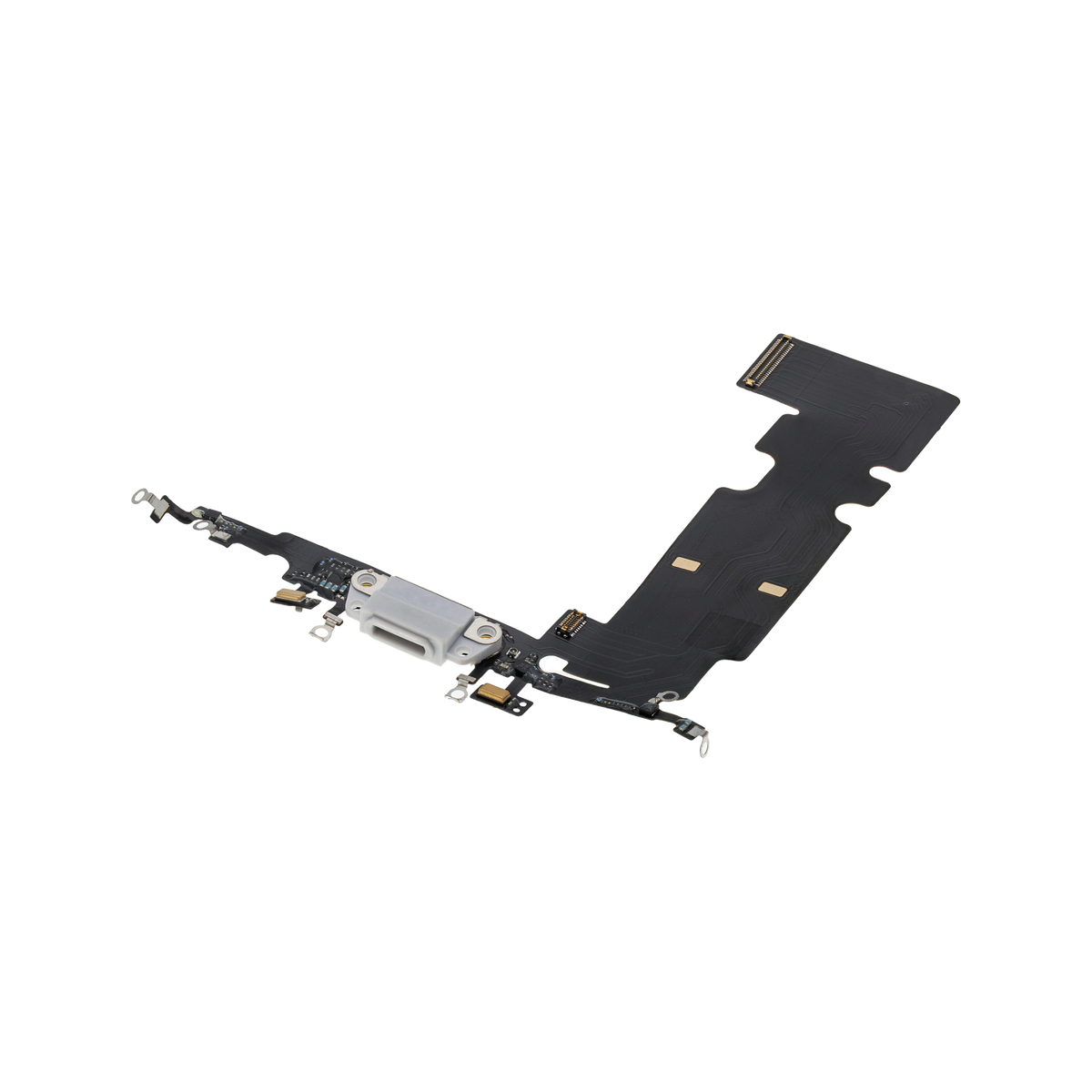 Charging Port Flex for iPhone 8 Plus Silver angled front view