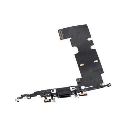 Charging Port Flex for iPhone 8 Plus Space Gray angled front view