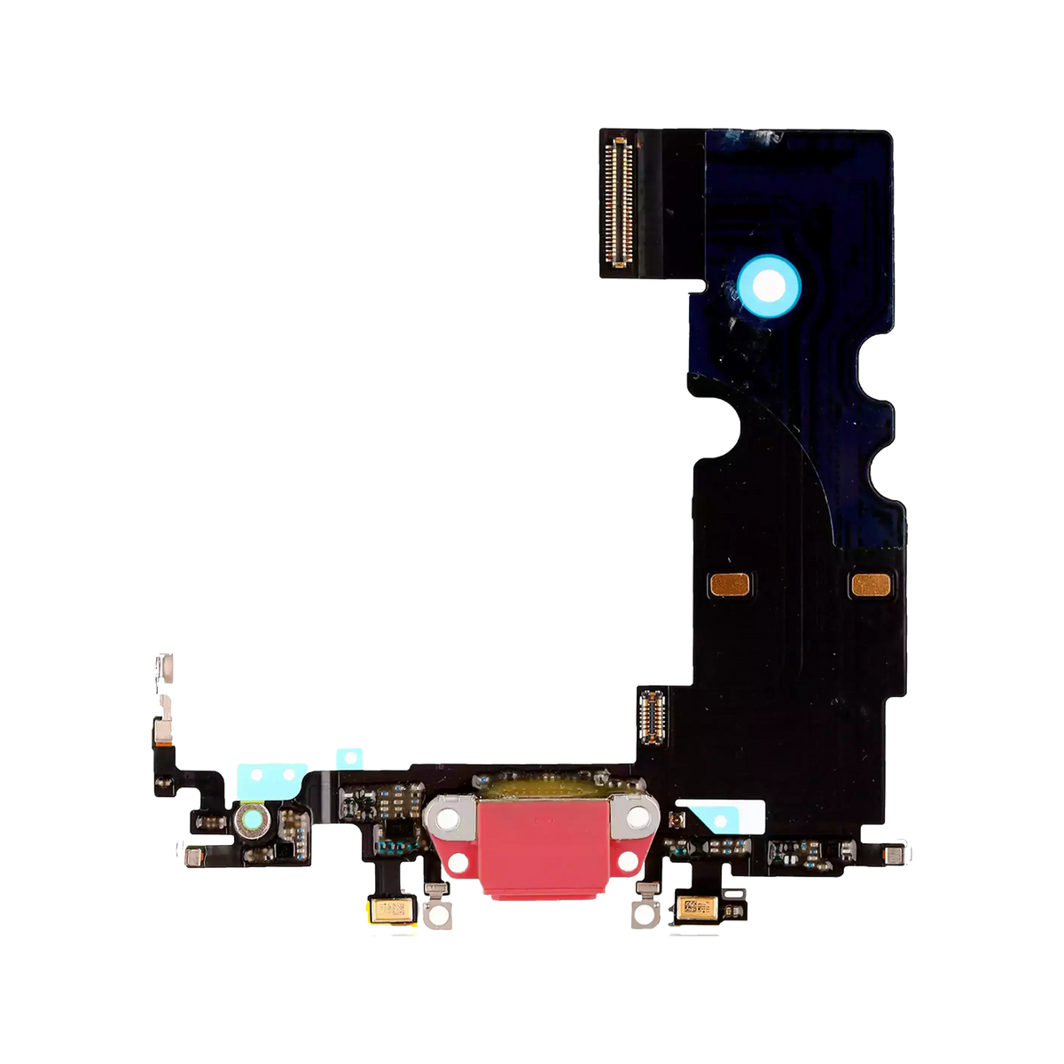 Charging Port Flex for iPhone 8 Red angled front view