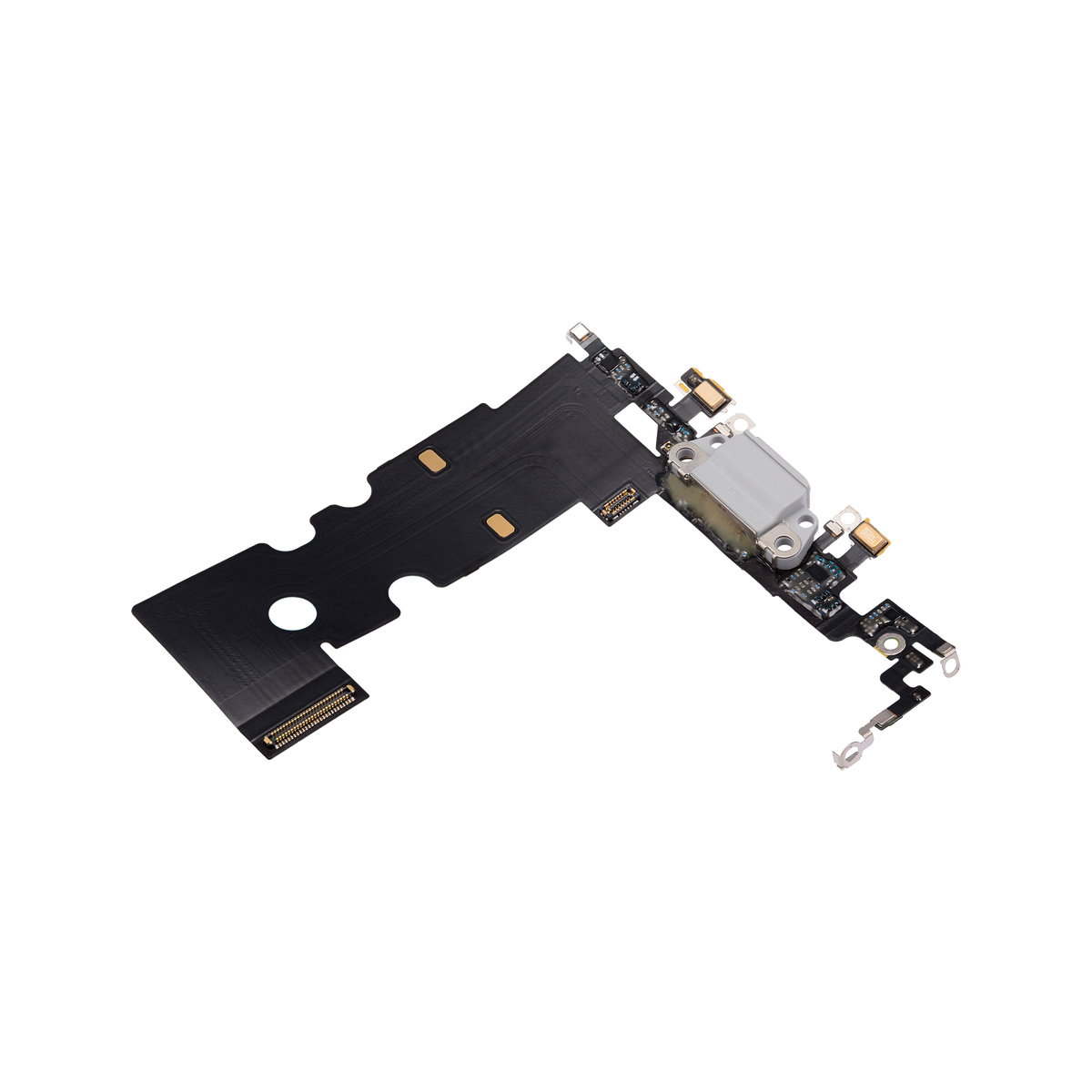 Charging Port Flex for iPhone 8 Silver angled front view