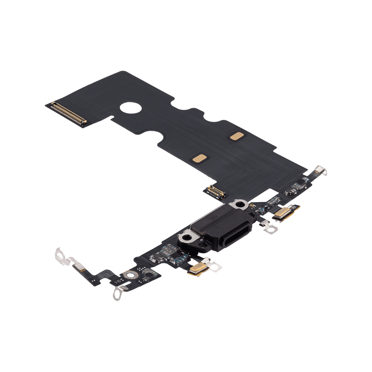 Charging Port Flex for iPhone 8 Space Gray angled front view