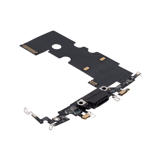 Charging Port Flex for iPhone 8 Space Gray angled front view