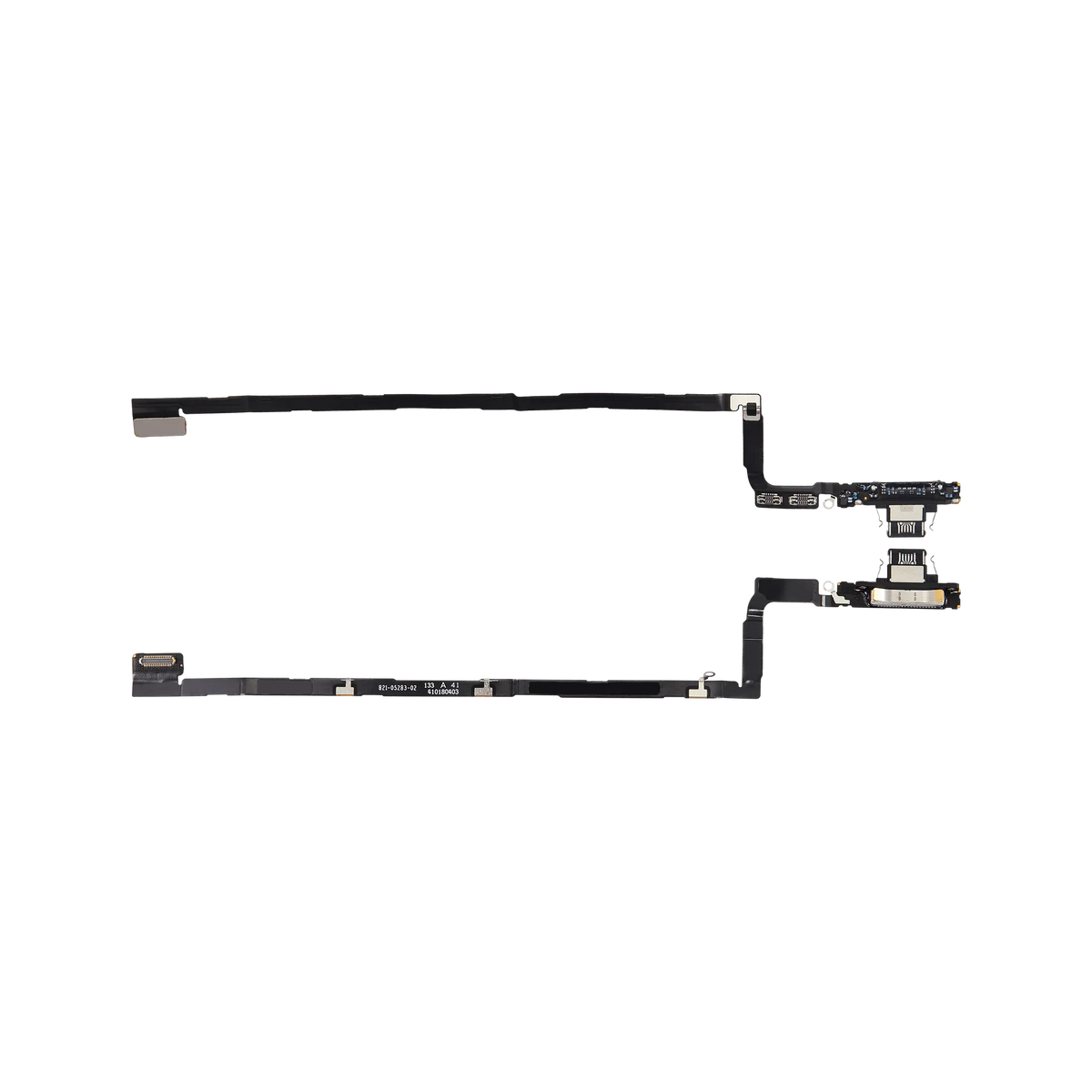 Charging Port Flex for iPhone Air Space Black front and back view