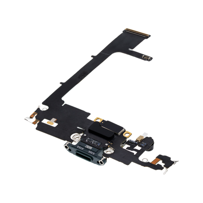 Charging Port Flex with Board for iPhone 11 Pro Midnight Green angled front view