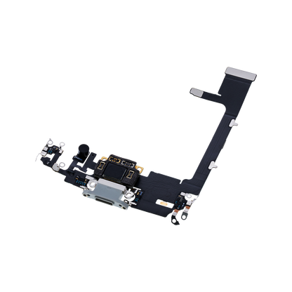 Charging Port Flex with Board for iPhone 11 Pro Silver angled front view